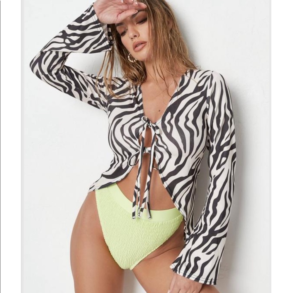 Zebra Front tie skirt
